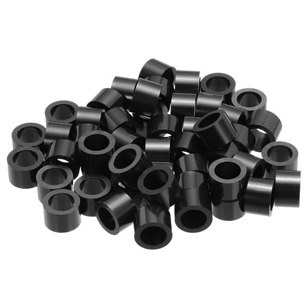 Uxcell 50Pcs M8 ABS Spacers 5/16 ID x 1/2 OD x 0.31 l Plastic Round Spacer Washers Black Standoff Nut Unthreaded for M8 or 5/16 Inch Screws Bolts Electrical Outlet