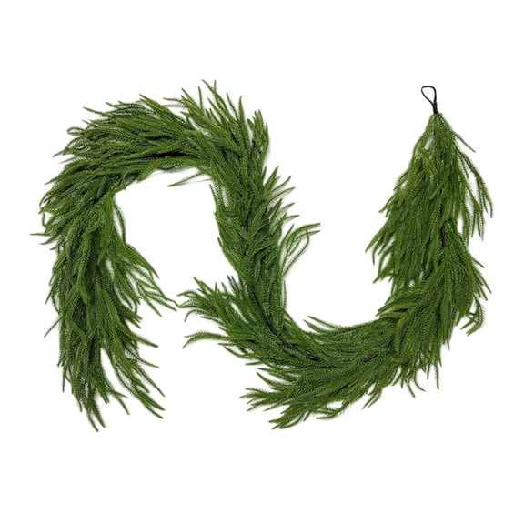 9Ft Berry Christmas Garland with Lights, Real Touch Norfolk Pine Garland, Realistic Artificial Evergreen Garlands for Mantle, Table, Fireplace, Indoor, Outdoor Winter Xmas Decoration, Holiday Decor