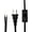Black, variant on Lamp Cord with Switch Plug, 2 Prong Extension Cord 6 Feet, White Lamp Cord Replacement, 18 AWG Power Cord, Stripped Ends Ready for Wiring and Repairing Lights Cable