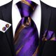 thumbnail image 1 of Corbata de boda de seda a rayas rojas y negras para hombre, regalo de gemelos a mano, corbata para hombre, moda para fiesta de negocios, envío directo Dengxun unisex, 1 of 2