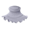 thumbnail image 1 of Mujer Invierno Babero Pulóver Cuello Cubierta Cuello Calentador Bufanda Práctico Acogedor Gris SM SunniMix bufanda de invierno, 1 of 7
