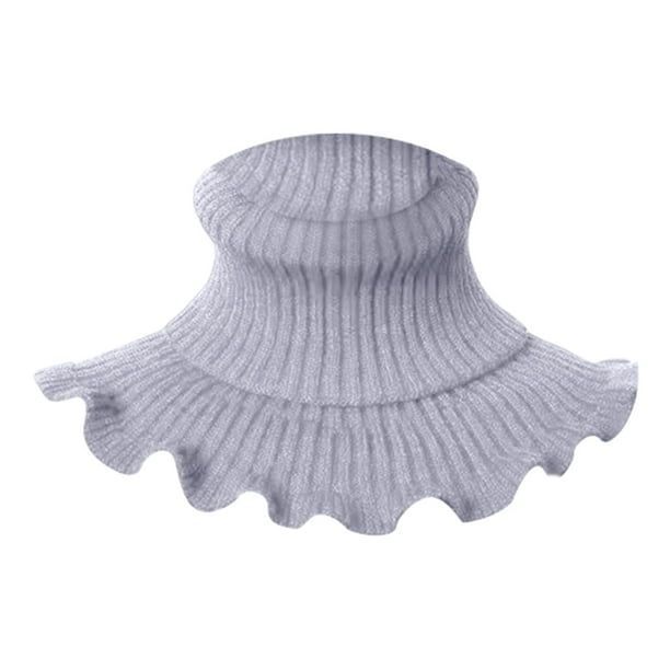 Mujer Invierno Babero Pulóver Cuello Cubierta Cuello Calentador Bufanda Práctico Acogedor Gris SM SunniMix bufanda de invierno