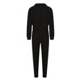 thumbnail image 6 of Fleece Tracksuits 2 Piece Fall Winter Lounge Outfits 1/4 Zip Crop Sweatshirt Cinched Sweatpant Set Womens Sweatsuit (S, Black), 6 of 7