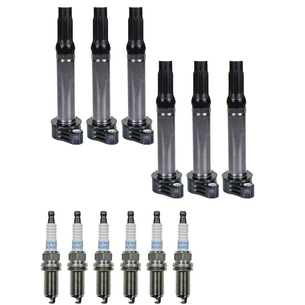 Set of 6 ISA Ignition Coils and 6 Denso Spark Plugs Compatible with
