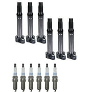 ISA AUTO Set of 6 ISA Ignition Coils and 6 Denso Spark Plugs for 2005-2016 Toyota Avalon Camry Highlander Sienna 3.5L Replacement for UF487