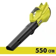 RYOBI 40-Volt Lithium-Ion Cordless Variable-Speed 120 MPH 550 CFM Leaf Blower (Tool-Only); Battery and Charger Not Included, Green, RY40LB01B