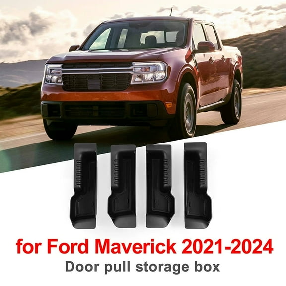 4PCS Front Rear Door Storage Handles Storage Box Tray Ford Maverick 2022-2025