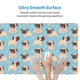 thumbnail image 4 of Naloa Funny Cartoon Pugs Gaming Mouse Pad Large Mouse Mat Long Extended Desk Pad Non-Slip Rubber Mice Pads Stitched Edges Thin Pad (16x29.5 Inch), 4 of 8