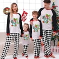 thumbnail image 3 of Pijamas familiares navideños a juego, conjuntos de pijamas a cuadros blancos y negros, Navidad en julio, 3 of 4