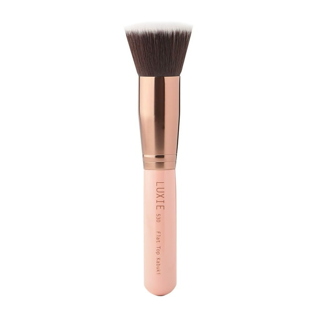 Cepillo Kabuki Brush Luxie 530 con parte superior plana, oro rosa