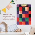 thumbnail image 4 of FORMRS Acrylic Clipboard with Low Profile Clip Standard A4 Letter Size, 12.5" x 9", Red and Purple Plaid Pattern, 4 of 8