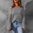 thumbnail image 1 of Suéter de invierno de manga larga para mujer, 2022 suéter de invierno para mujer, suéter de invierno para mujer, suéter de uso conveniente, 1 of 6