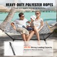 thumbnail image 4 of KFFKFF 480 lb Capacity Double Quilted Fabric Hammock Two-Person Hammock with Stand, 4 of 10