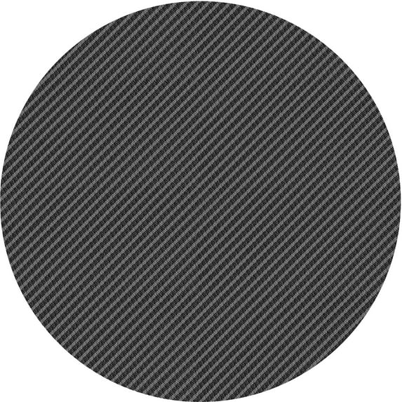 Ahgly Company Indoor Round Patterned Charcoal Black Area Rugs, 3' Round