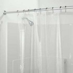 iDesign Waterproof PEVA Bathroom Shower Curtain Liner - 72" x 72", Clear