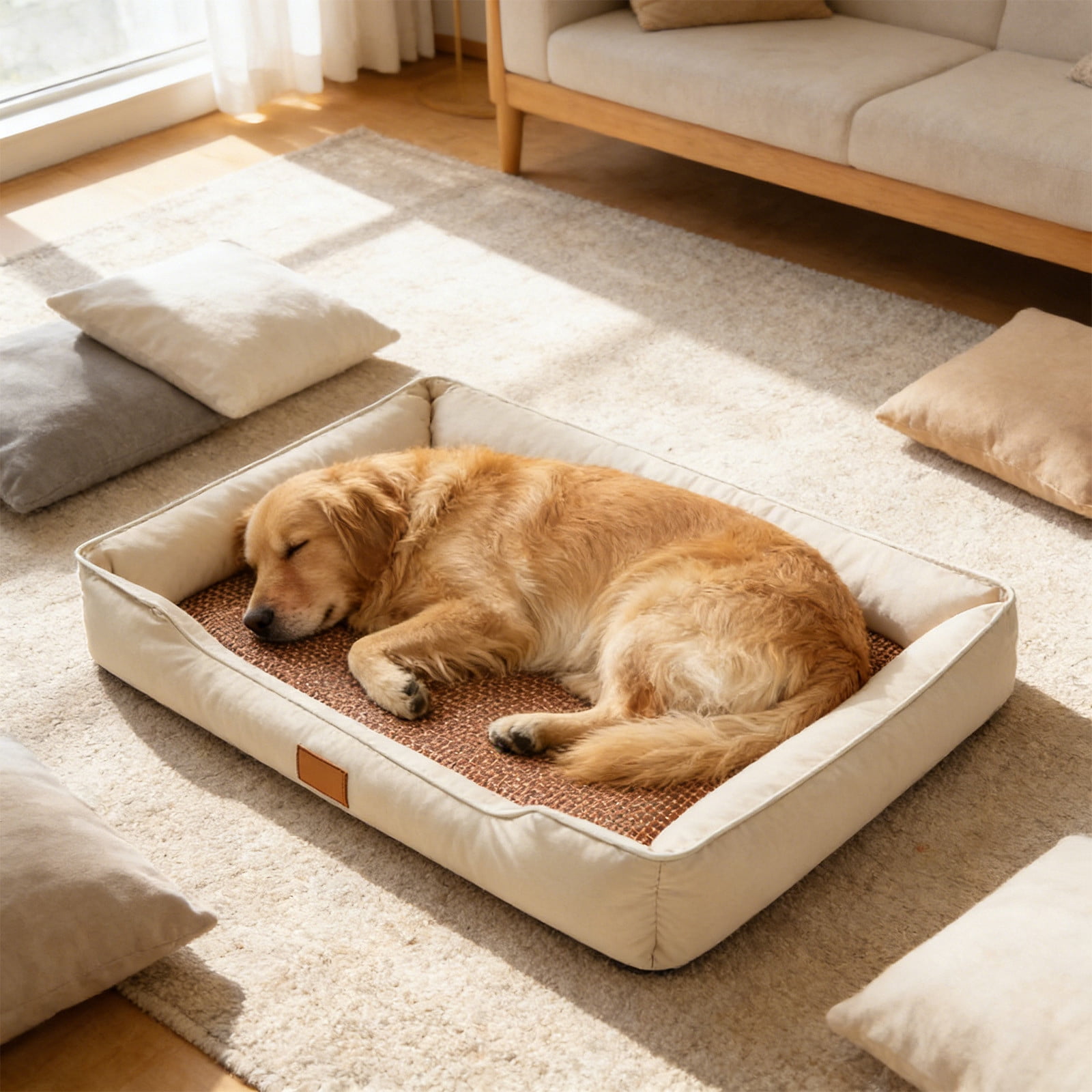 Large Pet Bed Cotton Filled Cushion Sofa Bed Removable Washable for Dogs Cats 644612cm Indoor Use