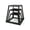 Black 12+18+24IN, variant on MROOBEST Plyometric Jumping Box Steel Plyo Box For Exercise Metal Exercise Step Up Box With Anti Slip Surface For Home Gym Training Black /Red12 /18/ 24/ 30 Inch