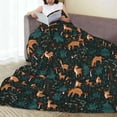 thumbnail image 6 of Pofeuu Deers In The Forest Print Ultra-Soft Micro Fleece Blanket,for Bed Or Sofa,All Season Throw Blankets Flannel Blanket-60"x50", 6 of 7