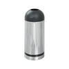Safco Reflections Open Top Dome Receptacle in Chrome and Black