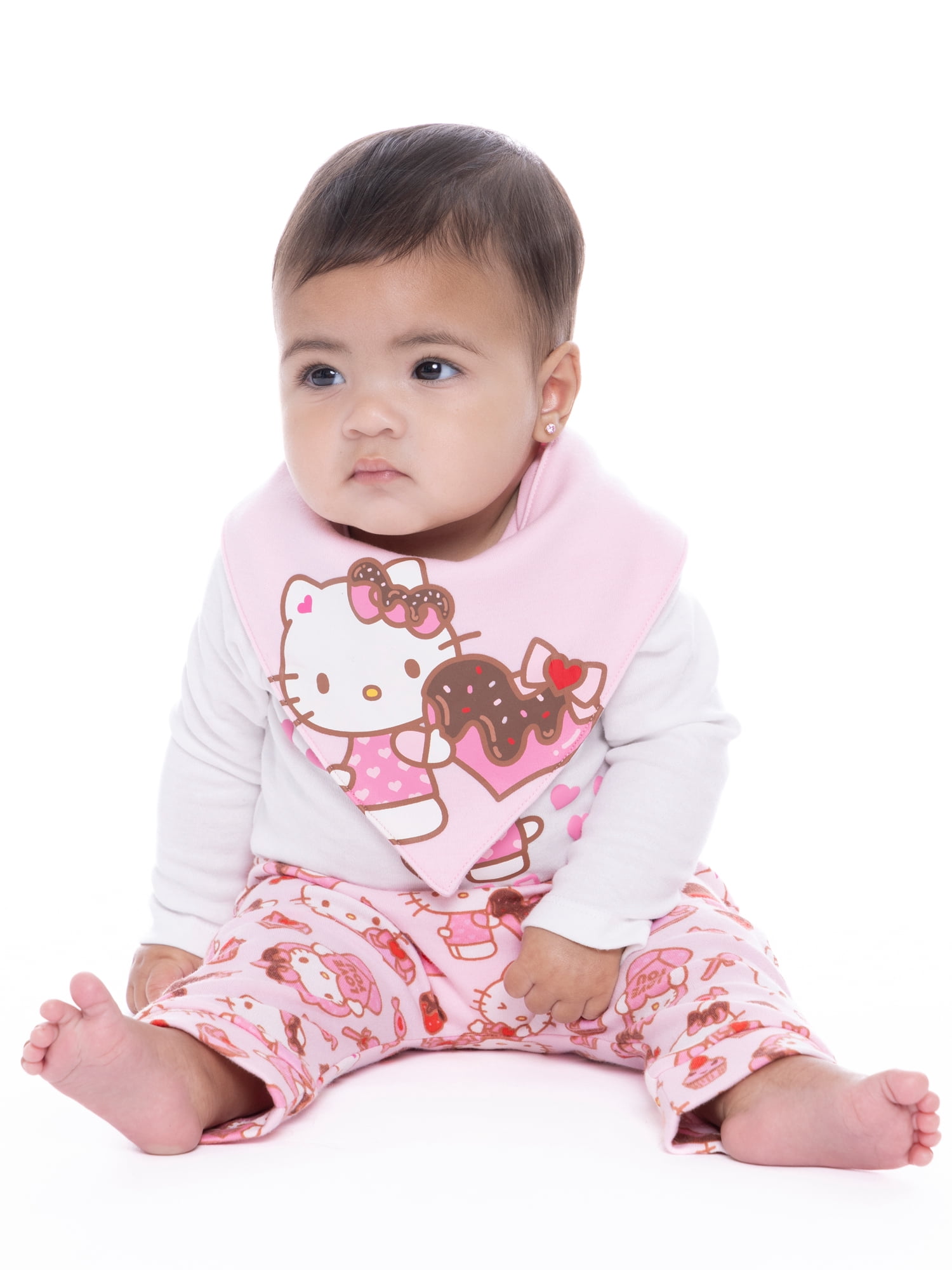 Character Infant Baby Valentine's Day Take Me Home, Bib, Long-Sleeve Bodysuit, and Pants Outfit Set, 3-Piece Sizes Newborn-12 Months