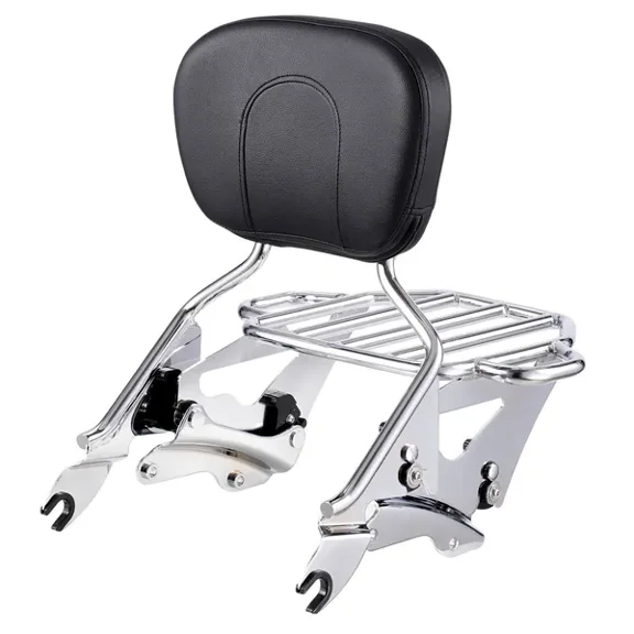 Harley Touring 2009 2024 Motorcycle Sissy Bar Backrest with Luggage Rack