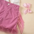 thumbnail image 5 of PRfgtbd Girls Clothes 2 Piece Outfits Cowgirl Outfit For Girls Long Sleeve Sweatshirt Top And High Waist Fringe Skirt Set Spring Clothing Stylish Clothing Sets, 5 of 9