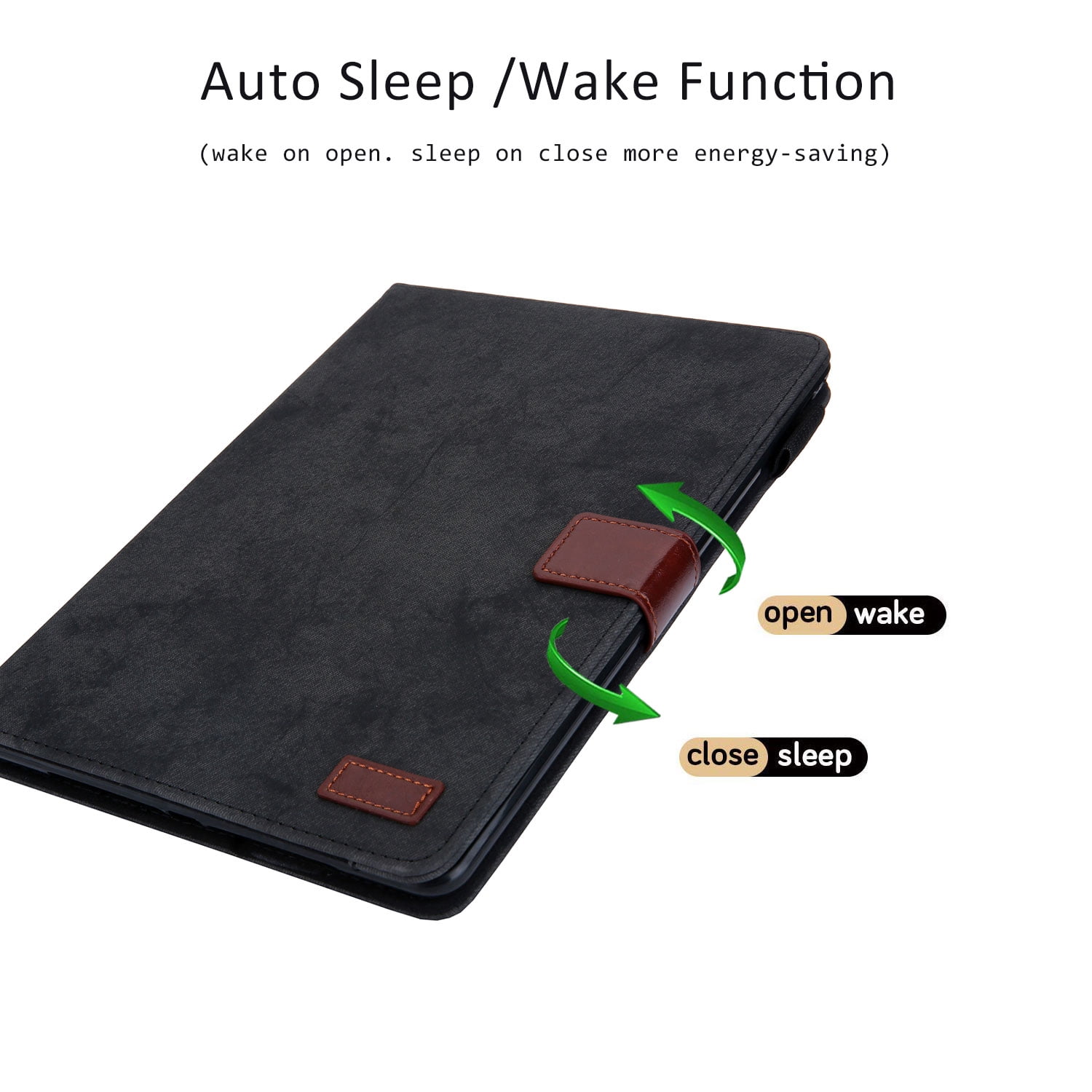 Allytech iPad 8th Gen 2020 Case 10.2 Inch, iPad 7th Gen 2019 Case, PU Leather Slim Fit Multi Angle Stand Smart Cover Auto Sleep Wake Shockproof Folio Flip Pencil Holder Case for Apple iPad 10.2",Black
