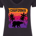thumbnail image 4 of Inktastic California Sunset Vacation Beach Women's V-Neck T-Shirt, 4 of 5