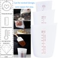 thumbnail image 5 of 3 Piezas Tazas Medidoras Flexibles De Silicona Tazas Para Derretir Para Resina Epoxi Mantequilla Chocolate Y Más 2 Tazas, 1 Taza Y 1/2 Taza Taza Medidora De Silicona Para Exprimir Y Verter Con Marcado, 5 of 5
