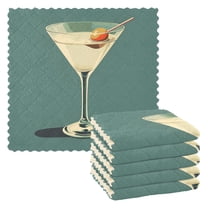 Yayeee 6 Pack Kitchen Dishcloths for Washing Dishes Soft Absorbent Microfiber Towels, Beige Martini