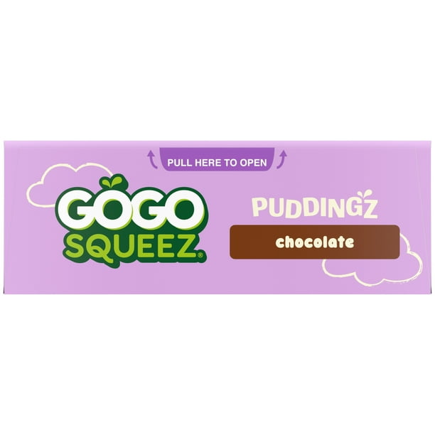 GoGo squeeZ Puddingz On-the-Go Chocolate Pudding Snack Pouches, 3