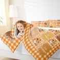 thumbnail image 4 of Manfei Vibrant Pumpkin Sunflower Bedding Comforter Set, Hello Fall Autumn Twin Comforter Sets, Orange Patchwork Plaid Reversible Bedding Set, Microfiber Bedroom Decor, 2-Piece, 4 of 8