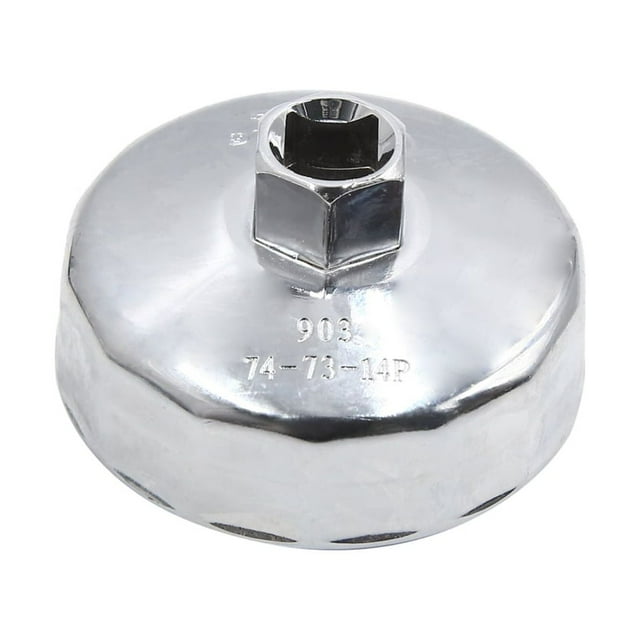 Unique Bargains Steel 75mm 14 Flutes Car Oil Filter Cap Wrench Socket Housing Remover Tool