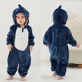 thumbnail image 4 of Kigurumi-ropa de dinosaurio para bebé recién nacido, pijamas para niño y niña, mono infantil, traje de Cosplay de Animal cálido, mono con capucha, Invierno, 4 of 5