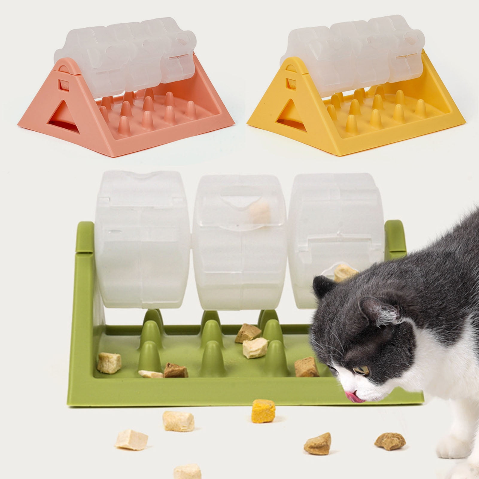 YIFAEUX Rolling Food Leakage Toy Interactive Dog Treat Dispensing Toy Puzzle Slow Feeder Pet Bowl for Cat Puppy Training Bored Relief