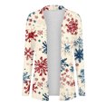thumbnail image 4 of Cárdigan de manga larga con estampado navideño de moda para mujer, chaqueta de poliéster para mujer, 4 of 6