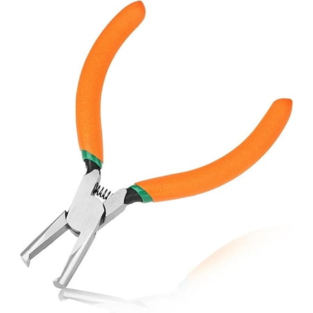

5-Inch Transverse End Cutter SMT/SMD Chip Cutters Side Cutting Pliers Front Angle Cutter Nipper End Cutter with Extra Long Flat Nose Tip Cutter 90 Degree Blade Precision Plastic Model