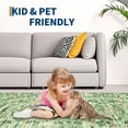 thumbnail image 5 of Garvee 10'x13' Modern Floral Print Area Rug Boho Rugs, Non-Slip Washable Rug Stain Resistant Low Pile Indoor Carpet for Living Room Bedroom Home Decor, Green, 5 of 8