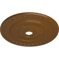 thumbnail image 3 of 29 1/2"OD x 3 5/8"ID x 1 5/8"P Sunflower Ceiling Medallion (Fits Canopies up to 5 5/8"), Hand-Painted Smokey Topaz, 3 of 5