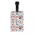 thumbnail image 1 of Custom Cute Black Cat Luggage Tag Custom Baggage Tags Privacy Cover ID Label, 1 of 1