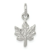 KAZI LUXURY Sterling Silver Maple Leaf Charm