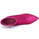 thumbnail image 5 of Botines De Punta Estrecha Con Cremallera Y Tacón Grueso Para Mujer Rosa rosa 7, 5 of 7