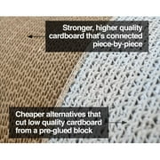 PetFusion Jumbo 2 level Cat Scratcher Lounge Scratch, Play, Perch, and Hide Pet Furniture, 39 x 11 x 14, White