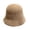 Khaki, variant on Womens Vertical Rib Knit Short Crown Bucket Hat with Slim Brim for Spring City Commute Caf茅 Meetup Weekend Window Shopping Soft Light Casual Headwear Beige