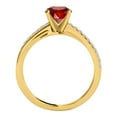 thumbnail image 4 of Mauli Jewels 1.00 Carat Natural Red & White Diamond Solitaire Twisted Shank Engagement Ring In 18K Solid Yellow Gold, Ring Size 6.5, 4 of 6