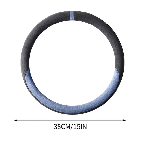 Leather Car Steering Wheel Cover, Non-Slip Car Wheel Cover Protector Breathable Microfiber Leather Universal Fit for Cars