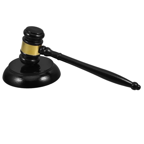 WRITWAA Portable Black Wooden Judge Gavel for Auction Parties Design Loud Sound Gift for Lawyers and Auctioneers 10.5 inches