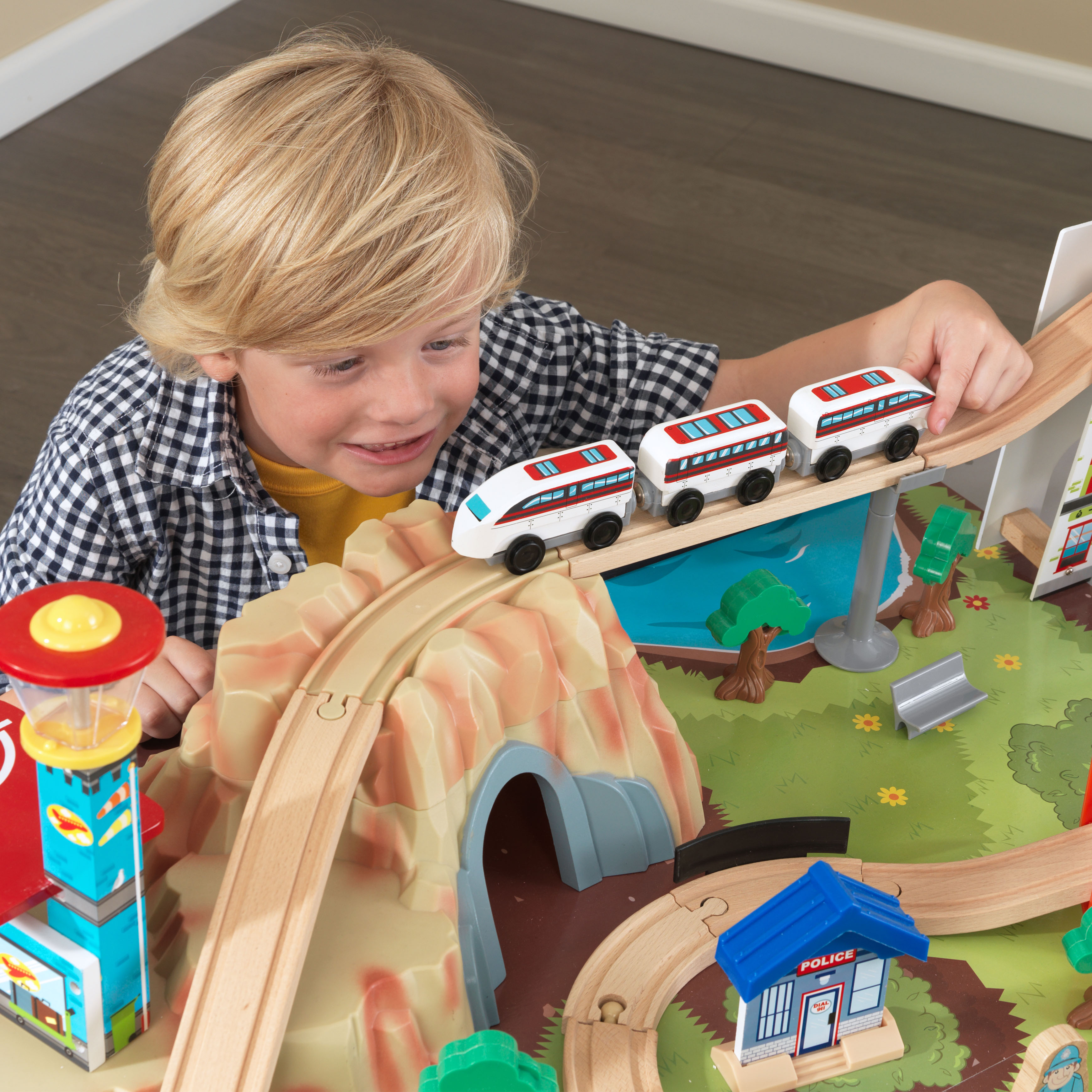 kidkraft aero city train table