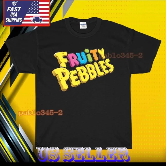 RETRO NEW SHIRT FRUITY PEBBLES LOGO T-SHIRT UNISEX FUNNY AMERICAN USA SIZE S-5XL