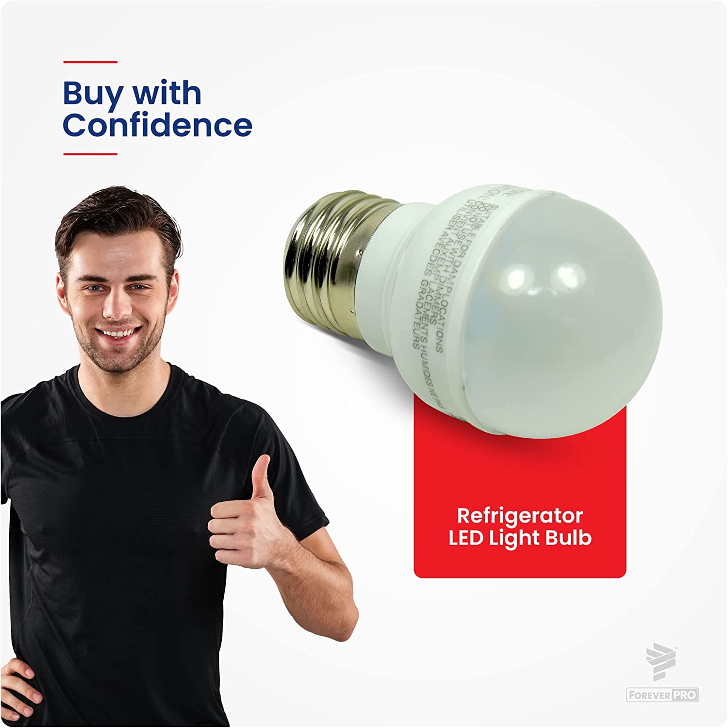 ForeverPRO 4396822 Bulb Light for Whirlpool Refrigerator 850166 1059249 2260802 AH971228